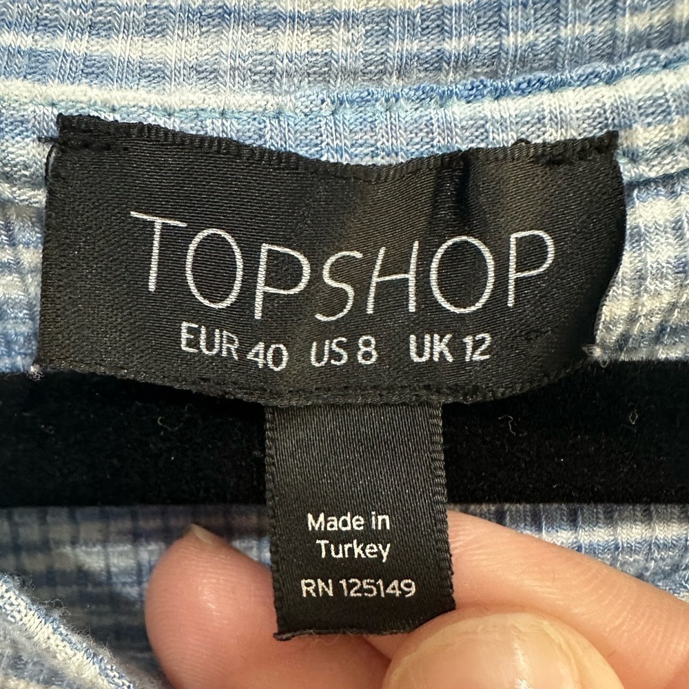 Topshop ribbed skater fit & flare dress size 8 - Picture 5 of 6